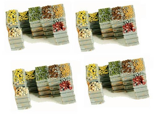 Wooden fruit crates filled - wooden,