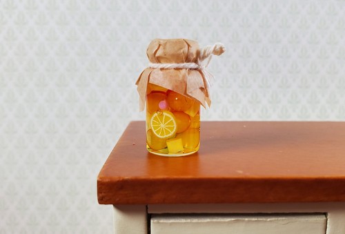 Dollhouse canned fruit with - canned,